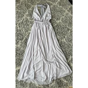 Show Me Your Mumu Luna Halter Dress Bridesmaid Prom Purple Chiffon S Small READ